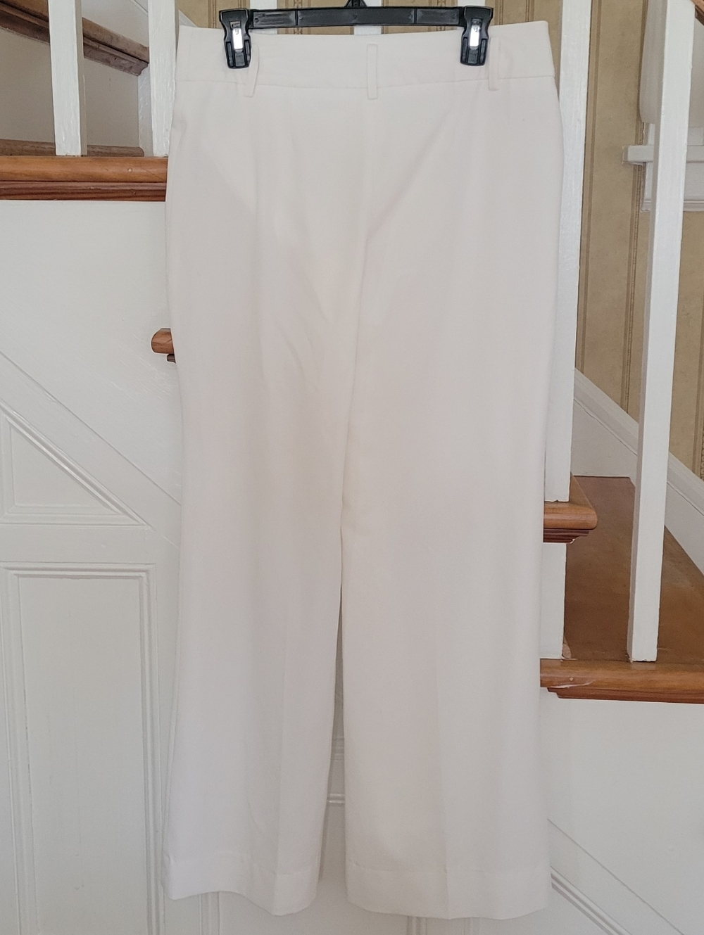 WHITE HOUSE BLACK MARKET Pleated White Pants Size 6 - Picture 3 of 8